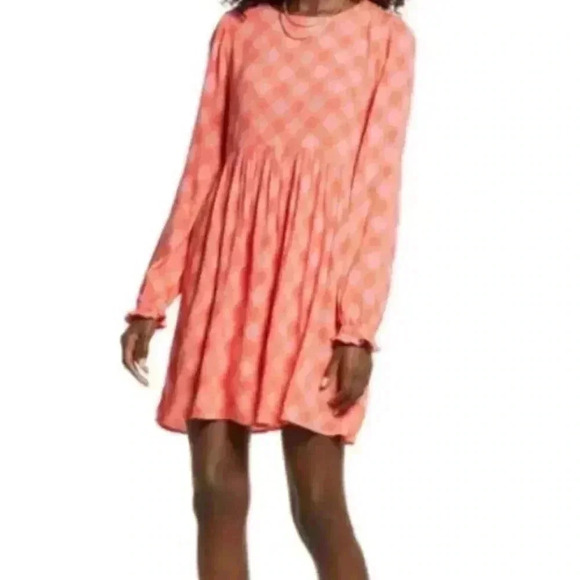 bp Plaid Long Sleeve Dress - Picture 1 of 5